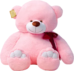 Pink Teddy Bear Plush Toy PNG Image