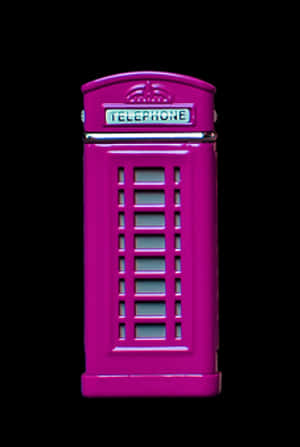 Pink Telephone Booth PNG image with transparent background