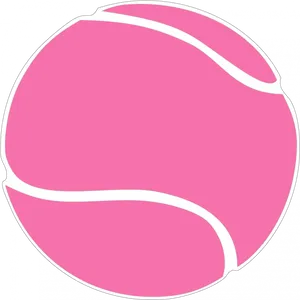 Pink Tennis Ball Graphic PNG Image