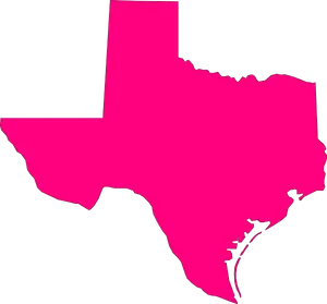 Pink Texas Map Silhouette PNG Image