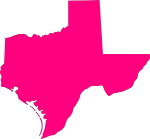 Pink Texas Outline PNG Image