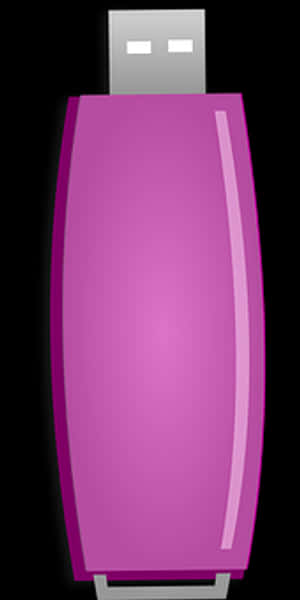 Pink U S B Flash Drive Vector PNG image with transparent background