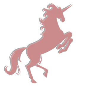 Pink Unicorn Silhouette PNG Image