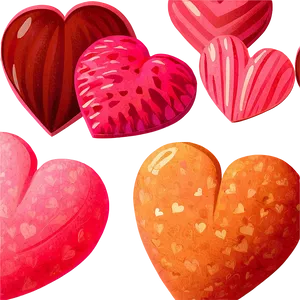 Pink Valentine Heart Illustration Png 2 PNG Image