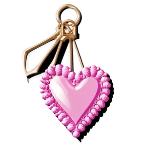 Pink Valentine Heart Illustration Png Lnx PNG Image