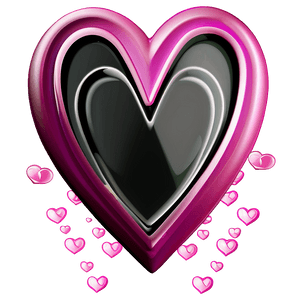 Pink Valentine Heart Illustration PNG pxb22 PNG