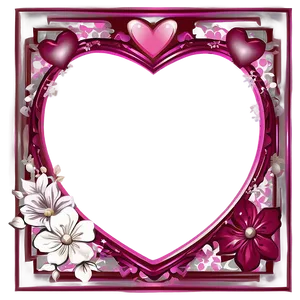 Pink Valentines Border Design Png Edt PNG Image