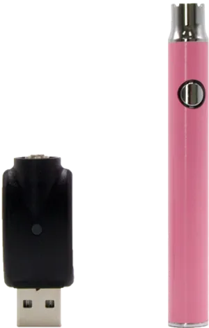 Pink Vape Penand U S B Charger PNG Image