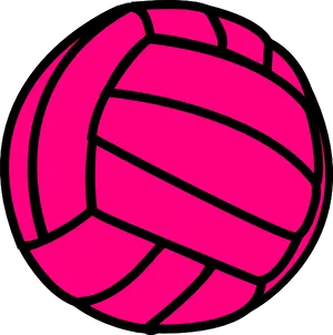 Pink Volleyball Clipart PNG Image