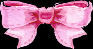 Pink Watercolor Bow Illustration PNG image with transparent background