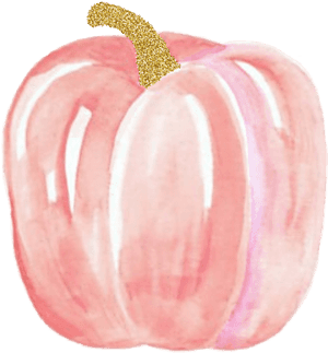 #watercolor #pumpkin #pink #gold #glitter #halloween - Pink And Gold Pumpkins, HD Png Download PNG