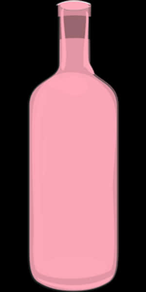 Pink Wine Bottle Vector Illustration PNG image with transparent background