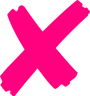 Pink X Symbolon Black Background PNG Image