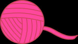 Pink Yarn Ball Graphic PNG image with transparent background