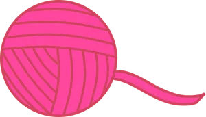 Pink Yarn Ball Graphic PNG Image