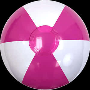 16-inch Hot Pink & White Beach Balls - Pink And White Beach Balls, HD Png Download PNG image with transparent background