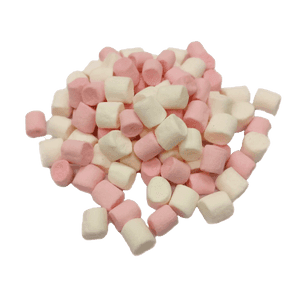 Pinkand White Mini Marshmallows PNG image with transparent background