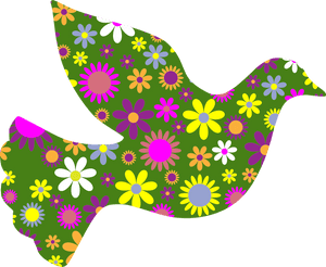 Pink,butterfly,flower - Dove Of Peace And Flowers, HD Png Download PNG image with transparent background