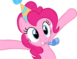 Pinkie Pie Celebration Vector PNG Image