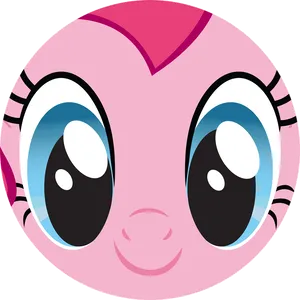 Pinkie Pie Close Up Vector Art PNG Image