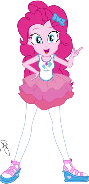 Pinkie Pie Equestria Girls Character Pose PNG Image