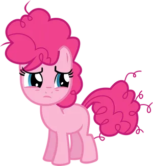 Pinkie_ Pie_ Sad_ Expression_ Vector PNG Image