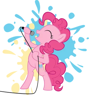 Pinkie Pie Singing Joyfully PNG Image