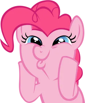 Pinkie Pie Smiling Vector Art PNG Image