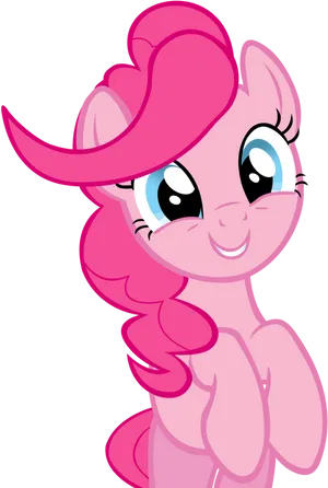 Pinkie Pie Smiling Vector PNG Image