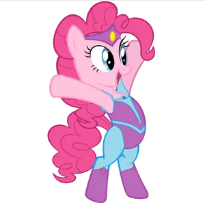 Pinkie Piein Blue Outfit PNG Image