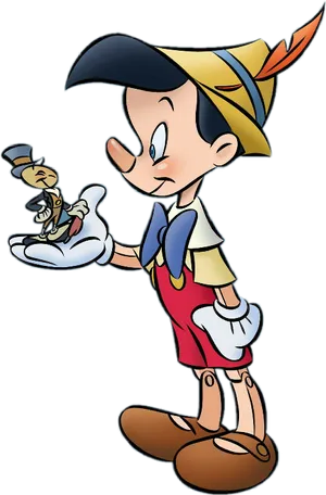 Pinocchio_and_ Jiminy_ Cricket_ Illustration PNG Image