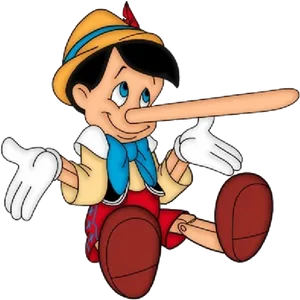 Pinocchio Long Nose Cartoon PNG Image