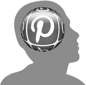 Pinterest Inspired Brain Illustration PNG Image