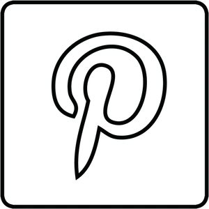 Pinterest Logo Black Background PNG Image