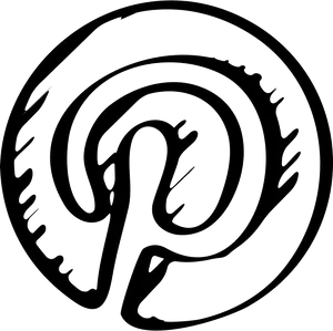 Pinterest Logo Outline PNG Image