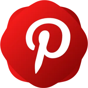 Pinterest Logo Red Background PNG Image