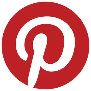 Pinterest Logo Redand White PNG Image