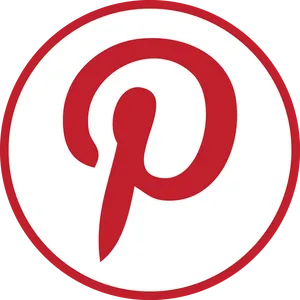 Pinterest Logo Redand White PNG Image