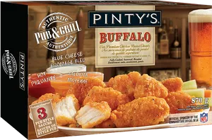 Pintys Buffalo Chicken Nuggets Packaging PNG Image