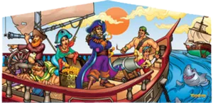 Pirate Adventureat Sunset PNG Image