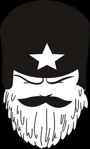 Pirate Captain Beard Graphic PNG image with transparent background