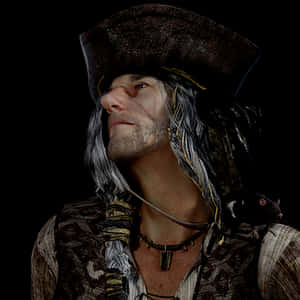 Pirate Captain Portrait PNG image with transparent background