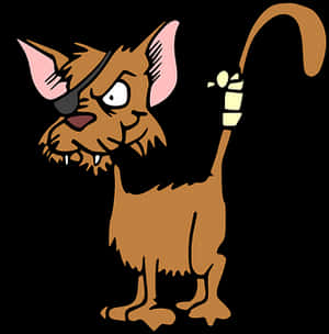 Pirate Cat Cartoon Illustration PNG image with transparent background