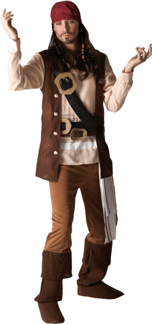 Pirate Costume Pose PNG image with transparent background