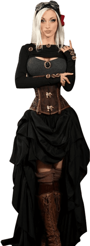 Skinny Steampunk Button Shrug - Steampunk Clothing, HD Png Download PNG image with transparent background