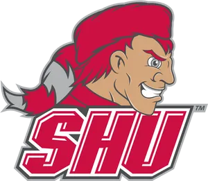 Pirate Mascot S H U Logo PNG Image