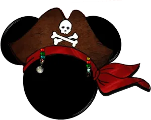 Pirate Mickey Ears Hat PNG Image