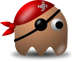 Pirate Pacman Illustration PNG Image