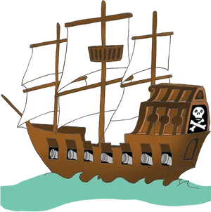 Pirate Ship Illustration PNG Image