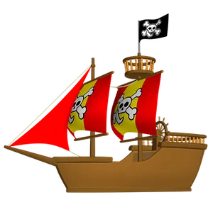 Pirate Ship Illustration PNG Image